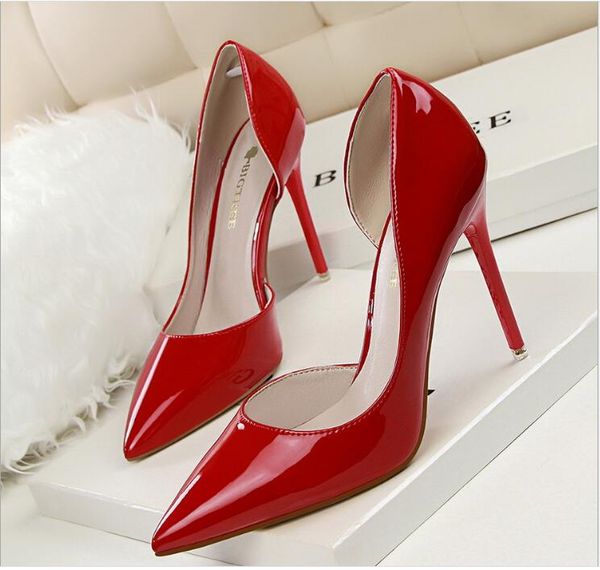 brand woman wedding shoes red bottoms high heels patent leather platform sandals designer pointy toe dress shoe luxury womens shallow mouth, Black
brand woman wedding shoes red bottoms high heels patent leather platform sandals designer pointy toe dress shoe luxury womens shallow mouth, Black