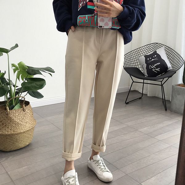 winter thicken women pencil pants plus size wool pants female autumn high waist loose trousers capris good fabric, Black;white
winter thicken women pencil pants plus size wool pants female autumn high waist loose trousers capris good fabric, Black;white