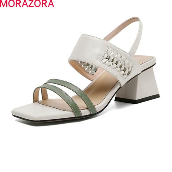 morazora 2021 summer high heels sandals genuine leather women shoes fashion mixed colors party shoes black rice white
morazora 2021 summer high heels sandals genuine leather women shoes fashion mixed colors party shoes black rice white