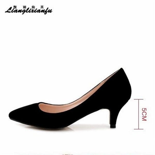 dress shoes llxf fashion suede woman nightclub stage performance 5cm thin heel ladies party pointed toe pumps casual sitilettos, Black
dress shoes llxf fashion suede woman nightclub stage performance 5cm thin heel ladies party pointed toe pumps casual sitilettos, Black
