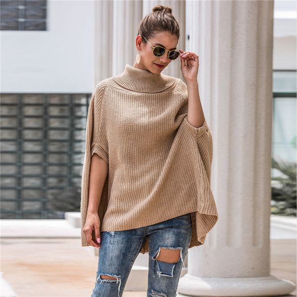 2021 fashion turtleneck cloak casual full sleeve jumper autumn winter knitted pullovers sweater for women new glu2, Black
2021 fashion turtleneck cloak casual full sleeve jumper autumn winter knitted pullovers sweater for women new glu2, Black