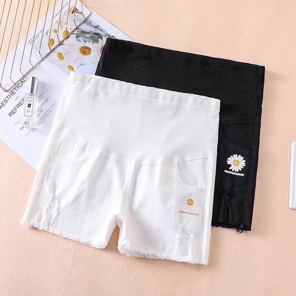 maternity bottoms 7935# jeans shorts summer comfy easy matching cropped denim pants belly support elastic waist trousers, White
maternity bottoms 7935# jeans shorts summer comfy easy matching cropped denim pants belly support elastic waist trousers, White