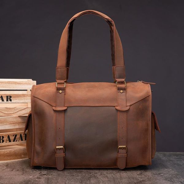 duffel bags genuine leather travel bag men women cowhide carry hand luggage vintage crazy horse brown travelling 17 inch
duffel bags genuine leather travel bag men women cowhide carry hand luggage vintage crazy horse brown travelling 17 inch