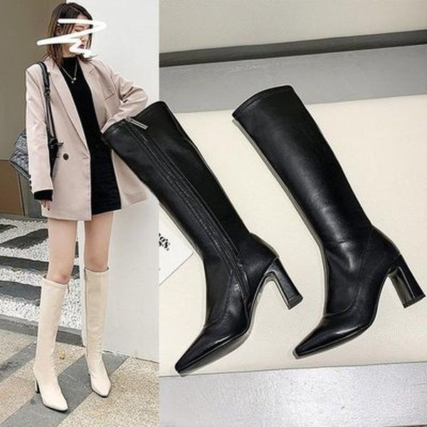 boots super high heels knight bottes femme solid side zip pointed toe booties winter warm plush chunky knee-high boots2021, Black
boots super high heels knight bottes femme solid side zip pointed toe booties winter warm plush chunky knee-high boots2021, Black