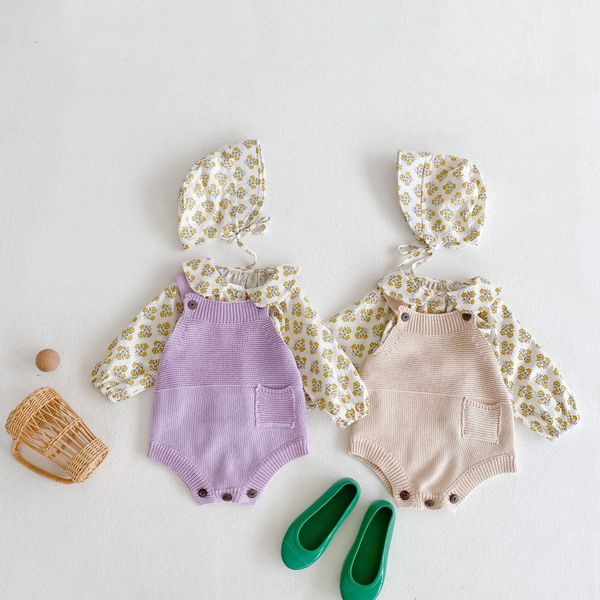 ins boys girls romper 2021 spring autumn baby cotton knit pocket onesie fashion newborn floral long sleeve doll collar infant triangle clim, Blue
ins boys girls romper 2021 spring autumn baby cotton knit pocket onesie fashion newborn floral long sleeve doll collar infant triangle clim, Blue