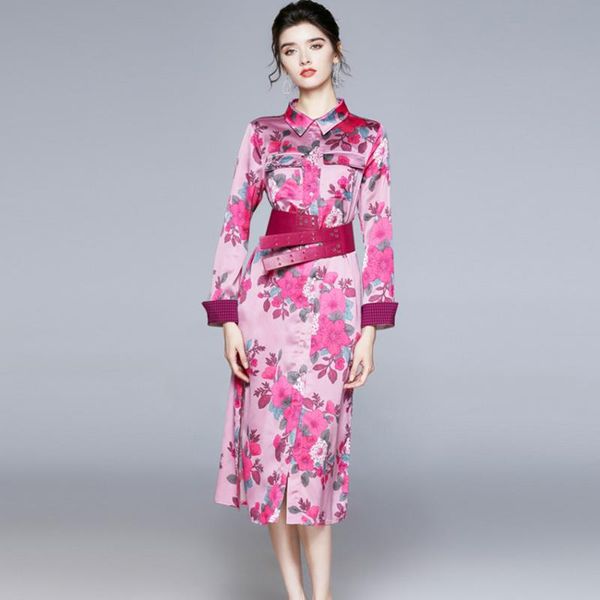 casual dresses auttumn winter designer dress 2021 women fashion floral print elegant ladies office long shirt robe, Black;gray
casual dresses auttumn winter designer dress 2021 women fashion floral print elegant ladies office long shirt robe, Black;gray