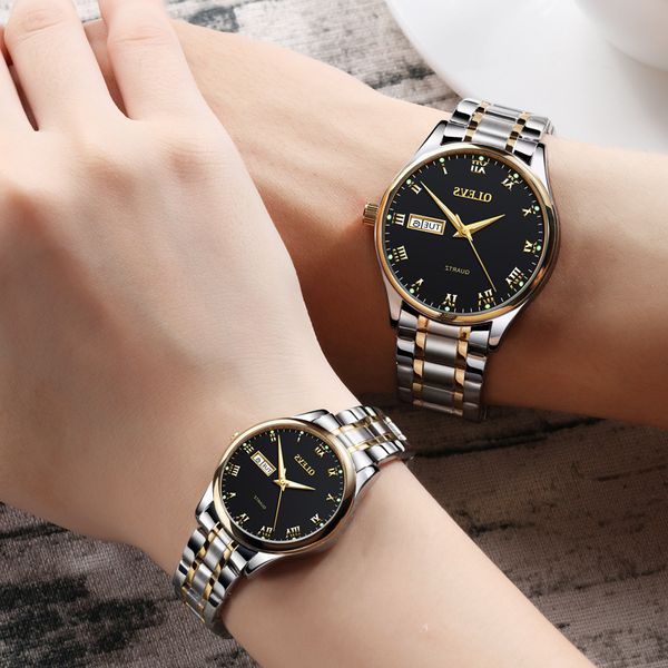 men's trend fashion steel band alendar and women's lovers' watch eurythe, Slivery;brown
men's trend fashion steel band alendar and women's lovers' watch eurythe, Slivery;brown