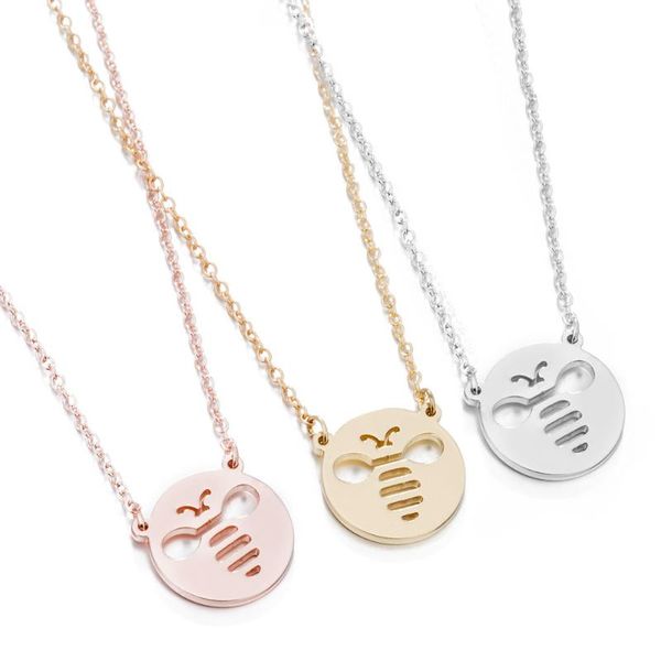 pendant necklaces bee cutout design neck pendants for women hight quality stainless steel collar chokers trendy year jewelry gift, Silver
pendant necklaces bee cutout design neck pendants for women hight quality stainless steel collar chokers trendy year jewelry gift, Silver