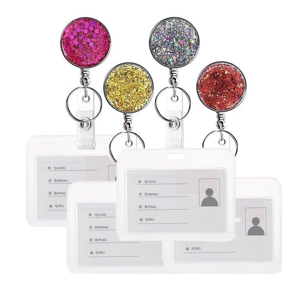 card holders 1pcs bling retractable pull badge reel id lanyard name tag holder reels key chain, Brown;gray
card holders 1pcs bling retractable pull badge reel id lanyard name tag holder reels key chain, Brown;gray