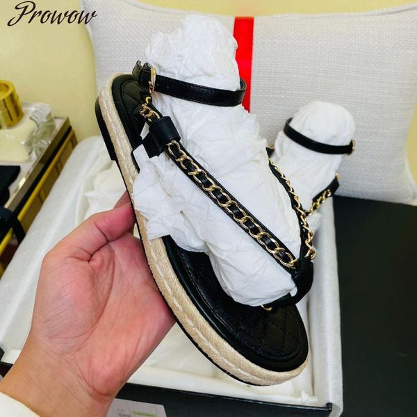 sandals prowow women fisherman shoes chain decor genuine leather flip-flop ankle strap for, Black
sandals prowow women fisherman shoes chain decor genuine leather flip-flop ankle strap for, Black