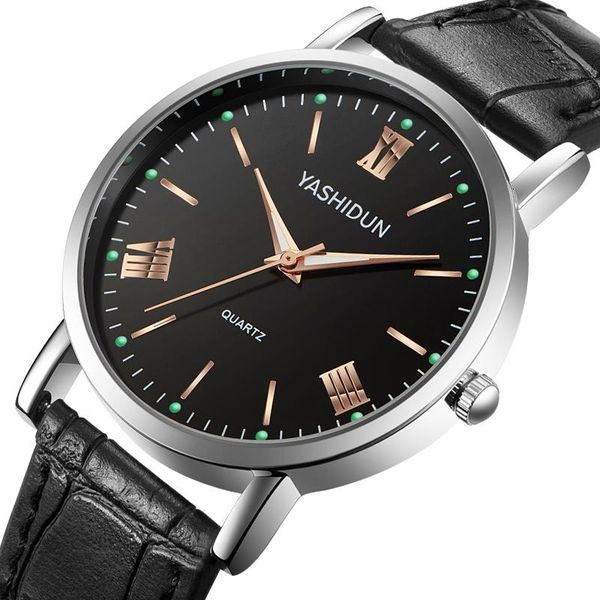 wristwatches 2021 black face rose nail steel band men's watch water proof fashion, Slivery;brown 
wristwatches 2021 black face rose nail steel band men's watch water proof fashion, Slivery;brown
