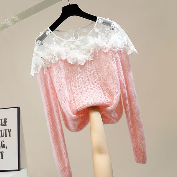 fashion for the new frizzy woman three-dimensional fringe flower decoration sweet flowers lace loose shirt of hollow sweater mg5z, White;black
fashion for the new frizzy woman three-dimensional fringe flower decoration sweet flowers lace loose shirt of hollow sweater mg5z, White;black