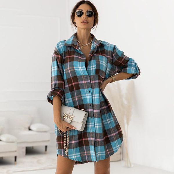 casual dresses women retro plaid shirt dress autumn long sleeve loose 2021 fashion streetwear oversize shirts woman, Black;gray
casual dresses women retro plaid shirt dress autumn long sleeve loose 2021 fashion streetwear oversize shirts woman, Black;gray