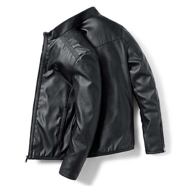 brand leather jacket men quality slim fit stand collar pu faux leather coat male thick plus velvet motercycle bomber jackets man, Black
brand leather jacket men quality slim fit stand collar pu faux leather coat male thick plus velvet motercycle bomber jackets man, Black