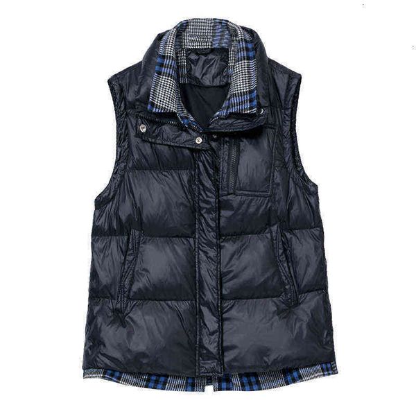 autumn and winter down cotton waistcoat women's fashion fake two-piece coat korean plaid stitching loose versatile vest trend, Black;white
autumn and winter down cotton waistcoat women's fashion fake two-piece coat korean plaid stitching loose versatile vest trend, Black;white