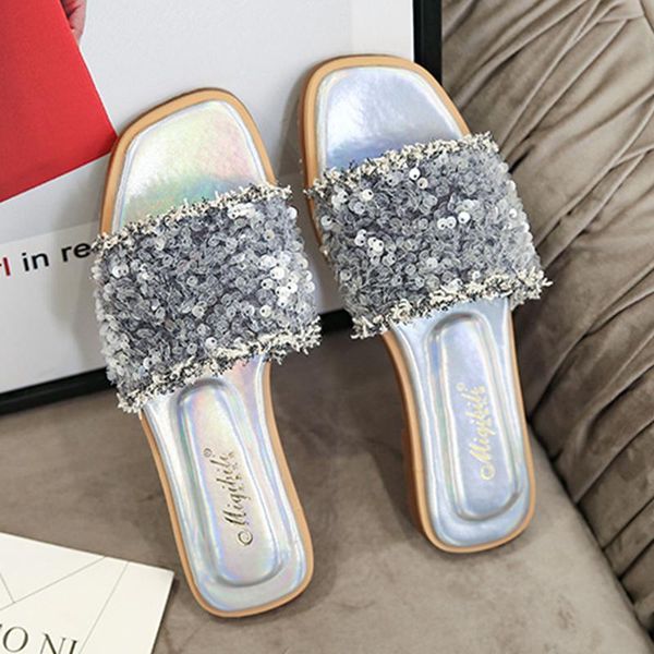 slippers bling tassel open toe sequined fabric women flipflops beach sandals shoes woman glitter fringe slip on flat slides 2021, Black
slippers bling tassel open toe sequined fabric women flipflops beach sandals shoes woman glitter fringe slip on flat slides 2021, Black