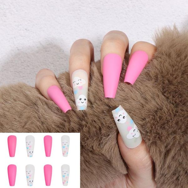 false nails 24pcs/box women fashion manicure tool artificial detachable fake wearable nail tips pink cloud coffin, Red;gold
false nails 24pcs/box women fashion manicure tool artificial detachable fake wearable nail tips pink cloud coffin, Red;gold