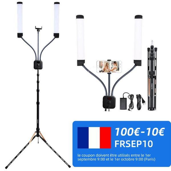 cell phone mounts & holders fosoto led video light double arms pographic lighting 3000-6000k ring lamp with tripod stand for camera makeup y
cell phone mounts & holders fosoto led video light double arms pographic lighting 3000-6000k ring lamp with tripod stand for camera makeup y