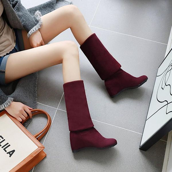 boots wedge heel flat frosted flock over-the-knee extra-large size increase in winter warmth japanese sock 2021, Black
boots wedge heel flat frosted flock over-the-knee extra-large size increase in winter warmth japanese sock 2021, Black