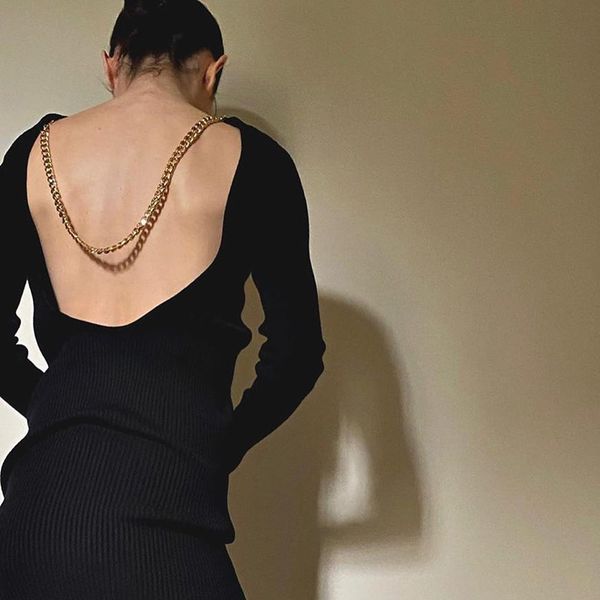 elegant backless full sleeve womens dress autumn bodycon knee length solid casual female mujer dress 2021 party dress, Black;gray
elegant backless full sleeve womens dress autumn bodycon knee length solid casual female mujer dress 2021 party dress, Black;gray