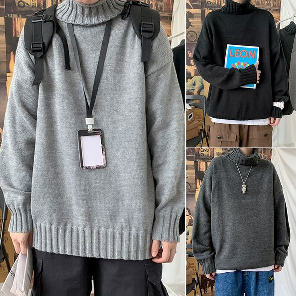 2021 new korean turtleneck sweater men's warm fashion casual knitted pullover men loose autumn winter knitting sweaters mens clothes up, White;black
2021 new korean turtleneck sweater men's warm fashion casual knitted pullover men loose autumn winter knitting sweaters mens clothes up, White;black