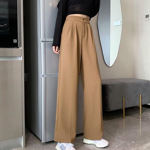 women's pants & capris nice summer thin suit wide-leg pants, small mopping straight loose, and high waist drape streetwear women, Black;white
women's pants & capris nice summer thin suit wide-leg pants, small mopping straight loose, and high waist drape streetwear women, Black;white