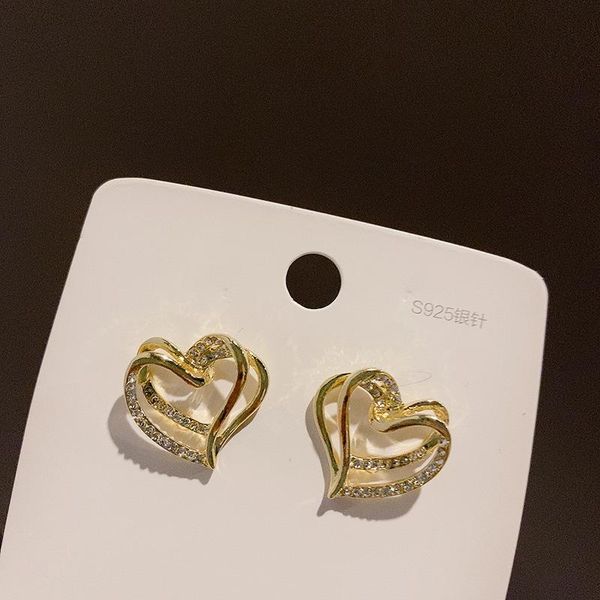 stud double layers hollow heart women earring fashion design inlaid zircon love earrings jewelry birthday, Golden;silver
stud double layers hollow heart women earring fashion design inlaid zircon love earrings jewelry birthday, Golden;silver