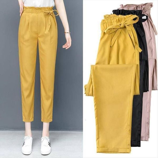 summer loose feet harem women pant casual pantalones de mujer, Black;white 
summer loose feet harem women pant casual pantalones de mujer, Black;white