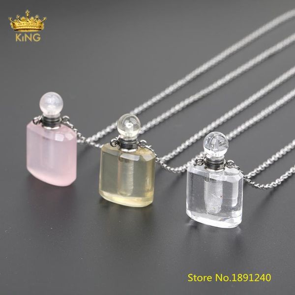 pendant necklaces natural pink quartz perfume bottle silvery chains necklace women stone square charms jewelry sa-12kbcb, Silver
pendant necklaces natural pink quartz perfume bottle silvery chains necklace women stone square charms jewelry sa-12kbcb, Silver