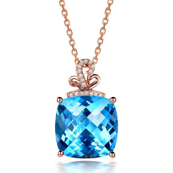 pendant necklaces sapphire necklace synthetic z rose plated 18k gold inlaid women fashion jewelry for wholesale, Silver
pendant necklaces sapphire necklace synthetic z rose plated 18k gold inlaid women fashion jewelry for wholesale, Silver