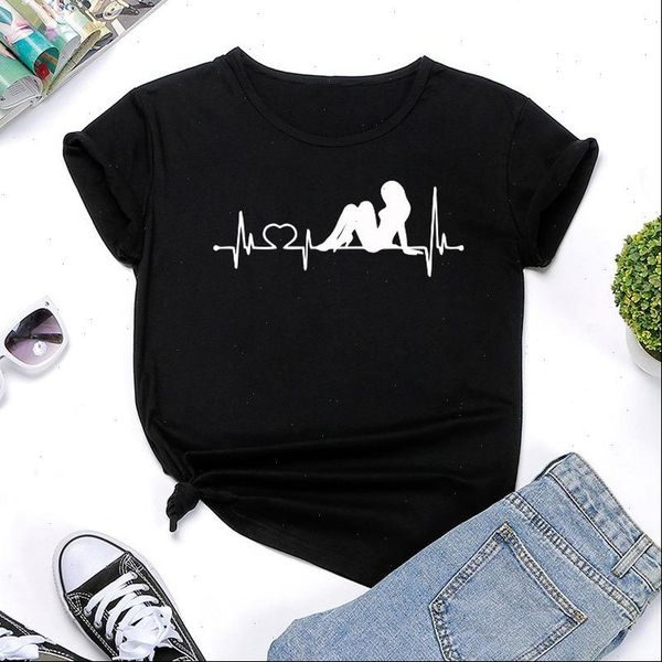 ecg heartbeat print t shirt women short sleeve o neck loose tshirt women tee shirt female clothes camisetas mujer, White
ecg heartbeat print t shirt women short sleeve o neck loose tshirt women tee shirt female clothes camisetas mujer, White