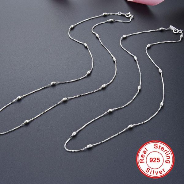 100% real s925 silver necklace for women men 08 box chain 16inch 18inch 2.5 light body olive bead wedding necklace fine jewelry
100% real s925 silver necklace for women men 08 box chain 16inch 18inch 2.5 light body olive bead wedding necklace fine jewelry