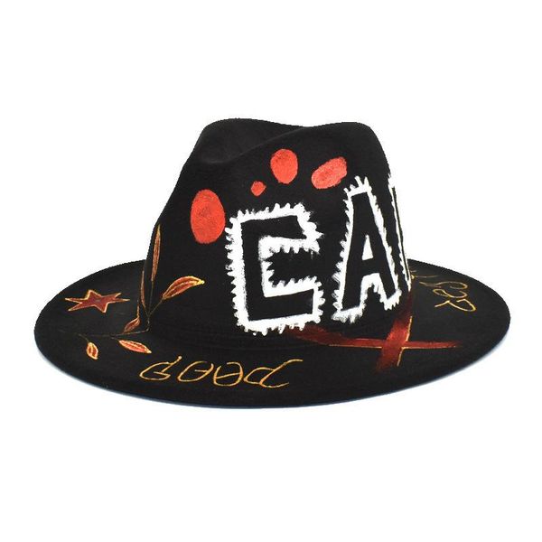 wide brim hats women's cap men's hat fedoras spring black winter fashion 2021 sun protection painted jazz shade for women cool, Blue;gray
wide brim hats women's cap men's hat fedoras spring black winter fashion 2021 sun protection painted jazz shade for women cool, Blue;gray