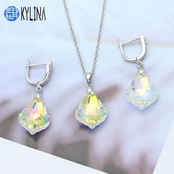 earrings & necklace kylina fashion jewelry and earring set colorful crystal water drop dangle for women girl wedding party, Silver
earrings & necklace kylina fashion jewelry and earring set colorful crystal water drop dangle for women girl wedding party, Silver