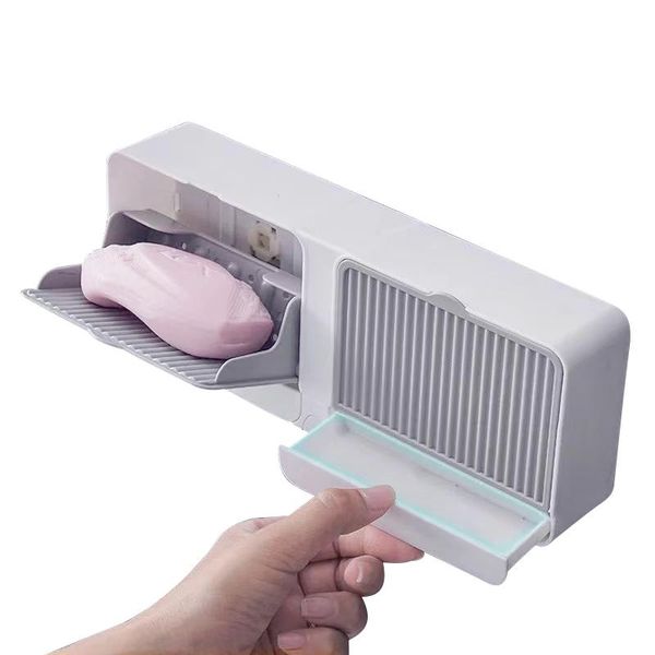 soap dishes creative wall mounted box with lid double grids draining rack bathroom holder
soap dishes creative wall mounted box with lid double grids draining rack bathroom holder