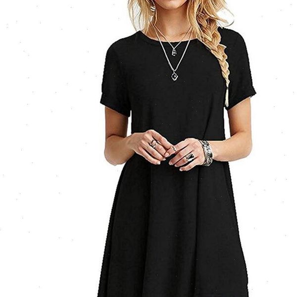 summer mini dress women casual round neck plain basic solid dress short sleeve short tent dress vestido verano elbise new, Black;gray
summer mini dress women casual round neck plain basic solid dress short sleeve short tent dress vestido verano elbise new, Black;gray