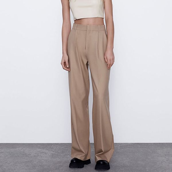 solid minimalist casual pants for women high waist casual straight trousers female fashion new clothing 2021 style, Black;white
solid minimalist casual pants for women high waist casual straight trousers female fashion new clothing 2021 style, Black;white