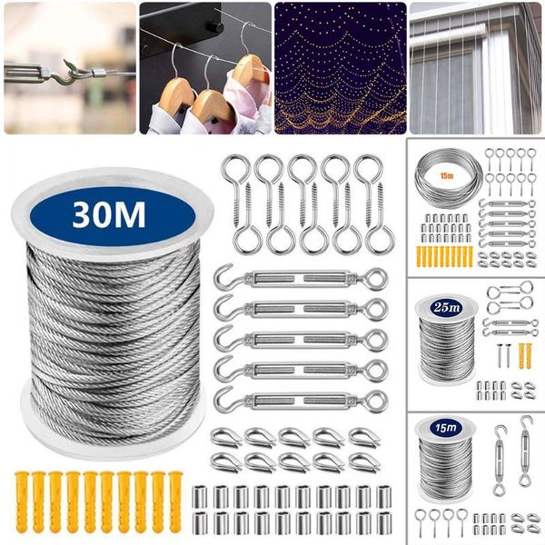 professional hand tool sets wire rope kit string light hanging coated stainless steel globe suspension for sun shade tent outdoor lights
professional hand tool sets wire rope kit string light hanging coated stainless steel globe suspension for sun shade tent outdoor lights