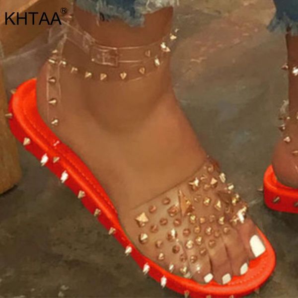 women rivet sandals ankle strap line style buckle ladies transparent bling slippers flats summer shoes cool girl plus size, Black
women rivet sandals ankle strap line style buckle ladies transparent bling slippers flats summer shoes cool girl plus size, Black