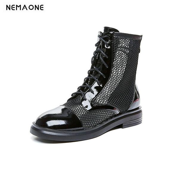 boots cross-tied genuine leather summer women ankle square heel ladies round toe shoes fashion casual, Black
boots cross-tied genuine leather summer women ankle square heel ladies round toe shoes fashion casual, Black