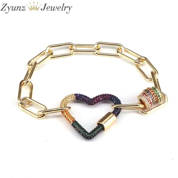 link, chain 3pcs, chunky heart geometric charm bracelet carabiner lock bracelets statement cz jewerly diy with, Black
link, chain 3pcs, chunky heart geometric charm bracelet carabiner lock bracelets statement cz jewerly diy with, Black