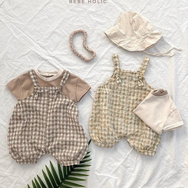 clothing sets korean style 2021 summer baby boys girls clothes set infant born cotton t-shirt+plaid linen jumpsuit toddler suit, White
clothing sets korean style 2021 summer baby boys girls clothes set infant born cotton t-shirt+plaid linen jumpsuit toddler suit, White
