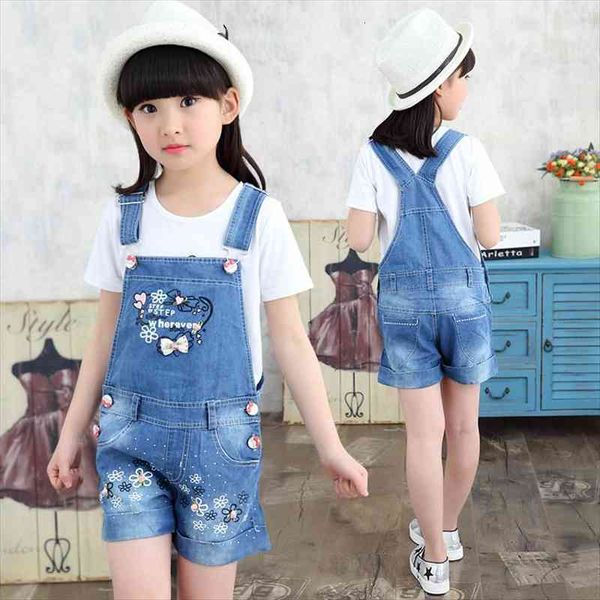 girls overalls summer jeans princess love clothes for bow and flower decorate kids short children clothing, Blue
girls overalls summer jeans princess love clothes for bow and flower decorate kids short children clothing, Blue
