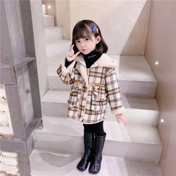 jackets girls winter hooded plus velvet clothes girl of beige fashion plaid cotton jacket all-match clothing for children aged 2-7, Blue;gray
jackets girls winter hooded plus velvet clothes girl of beige fashion plaid cotton jacket all-match clothing for children aged 2-7, Blue;gray