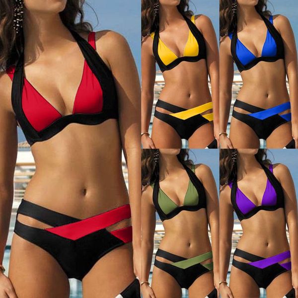 women's swimwear bikini 2021 two pieces crochet lace high waist v neck set swimsuit women bathing suit biquini sets, White;black
women's swimwear bikini 2021 two pieces crochet lace high waist v neck set swimsuit women bathing suit biquini sets, White;black