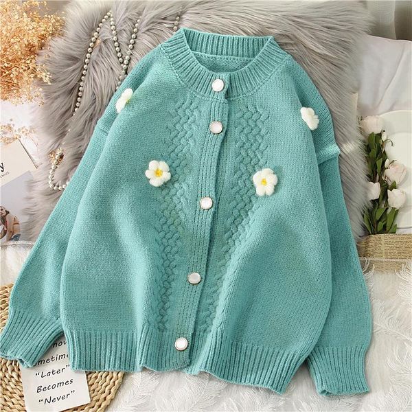 women's knits & tees 2021 autumn and winter korean style loose lazy wind short daisy decorated knitted cardigan sweater jacket women, White
women's knits & tees 2021 autumn and winter korean style loose lazy wind short daisy decorated knitted cardigan sweater jacket women, White