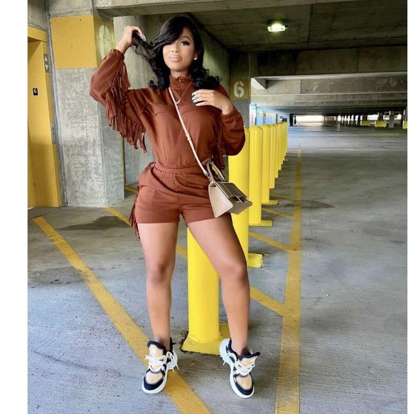 women's tracksuits arrive tassel elastic waist long sleeve shorts sets women fashion zipper street knitted pant suit with pocket, Gray
women's tracksuits arrive tassel elastic waist long sleeve shorts sets women fashion zipper street knitted pant suit with pocket, Gray