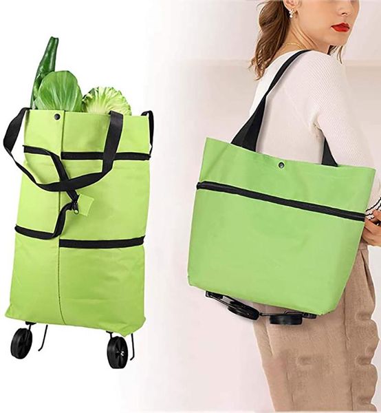 storage bags folding shopping bag with 2 wheels portable cart organizer vegetables trolley grocery luggage carrier
storage bags folding shopping bag with 2 wheels portable cart organizer vegetables trolley grocery luggage carrier