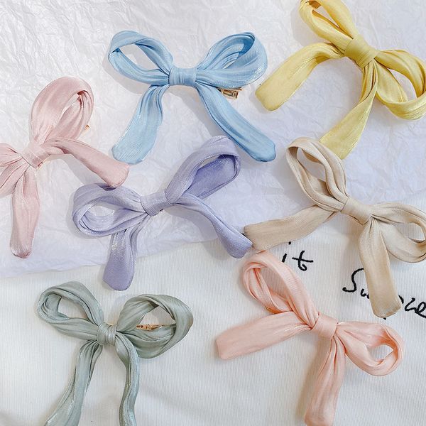 barrettes hairpin korean sweet temperament satin bow bangs net red girls side clip hair accessories, Golden;silver
barrettes hairpin korean sweet temperament satin bow bangs net red girls side clip hair accessories, Golden;silver