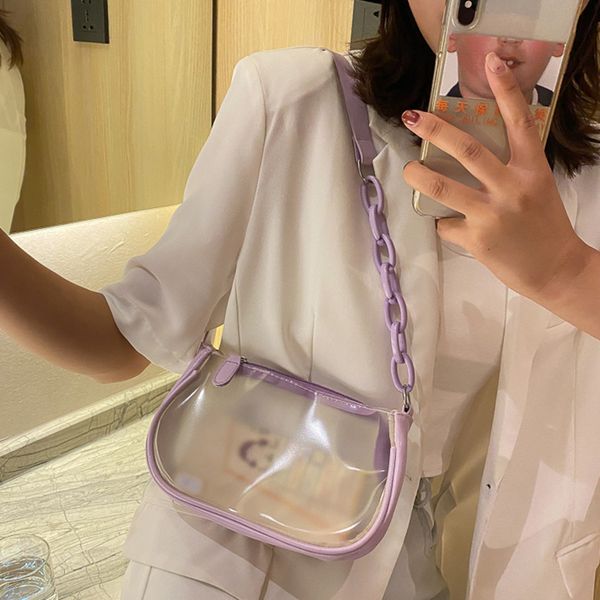 women chain handbag pvc transparent shoulder underarm vintage flap female small subaxillary bags womens ing
women chain handbag pvc transparent shoulder underarm vintage flap female small subaxillary bags womens ing